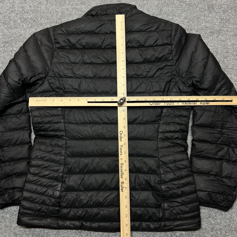 Patagonia Jacket Womens Medium Black Down Puffer Full Zip Logo - Picture 9 of 11